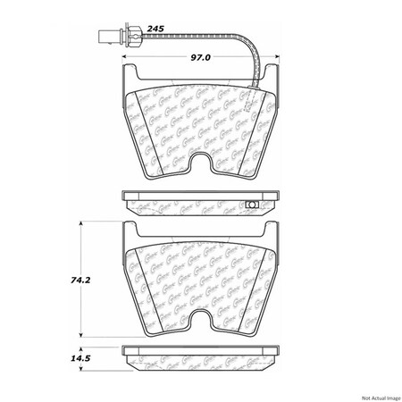 Centric Parts SEMI-METALLIC BRAKE PADS W/HARDWARE 104.1029